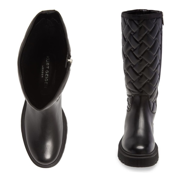 Kurt Geiger Baton Quilted Leather Knee 